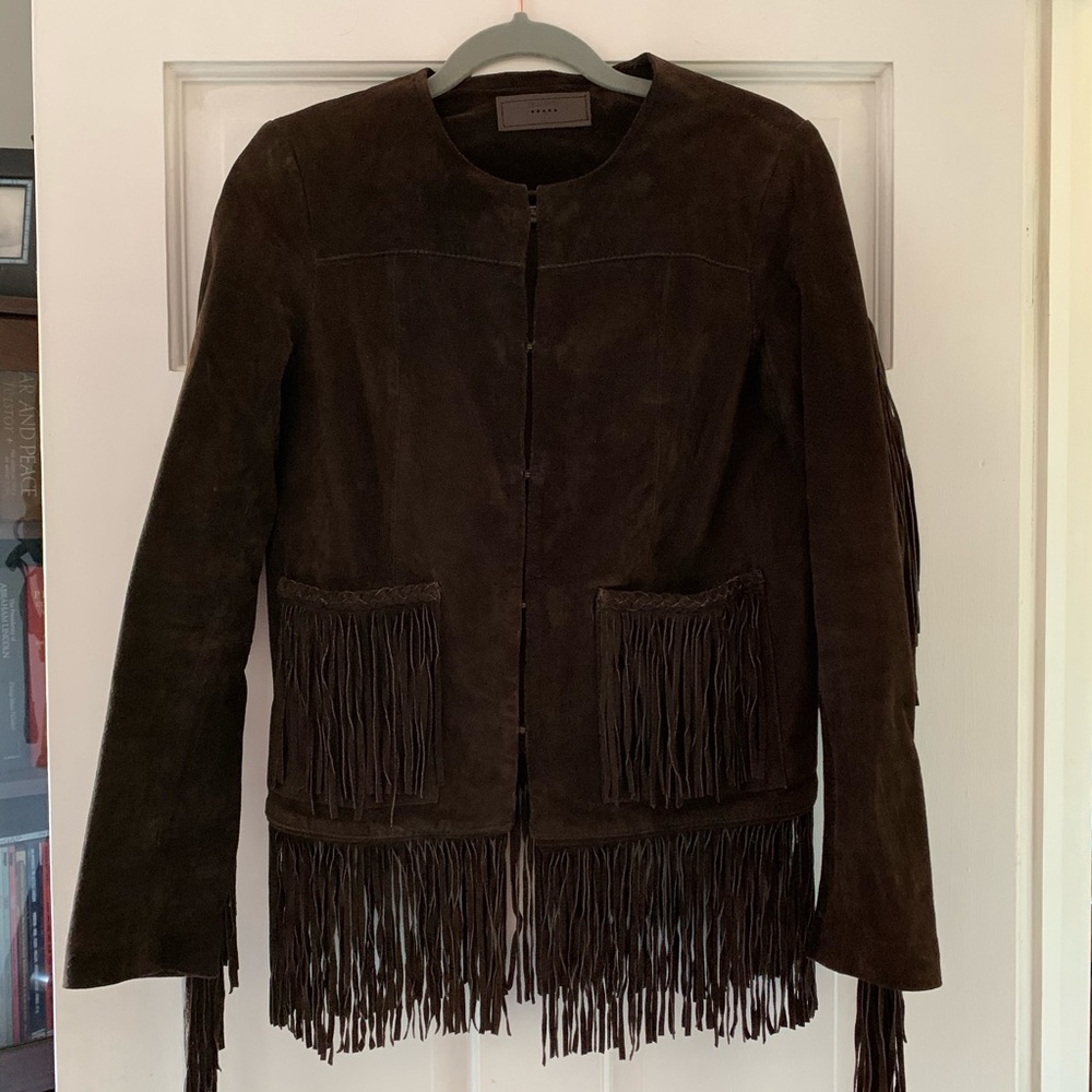 💯 Suede Fringed Jacket